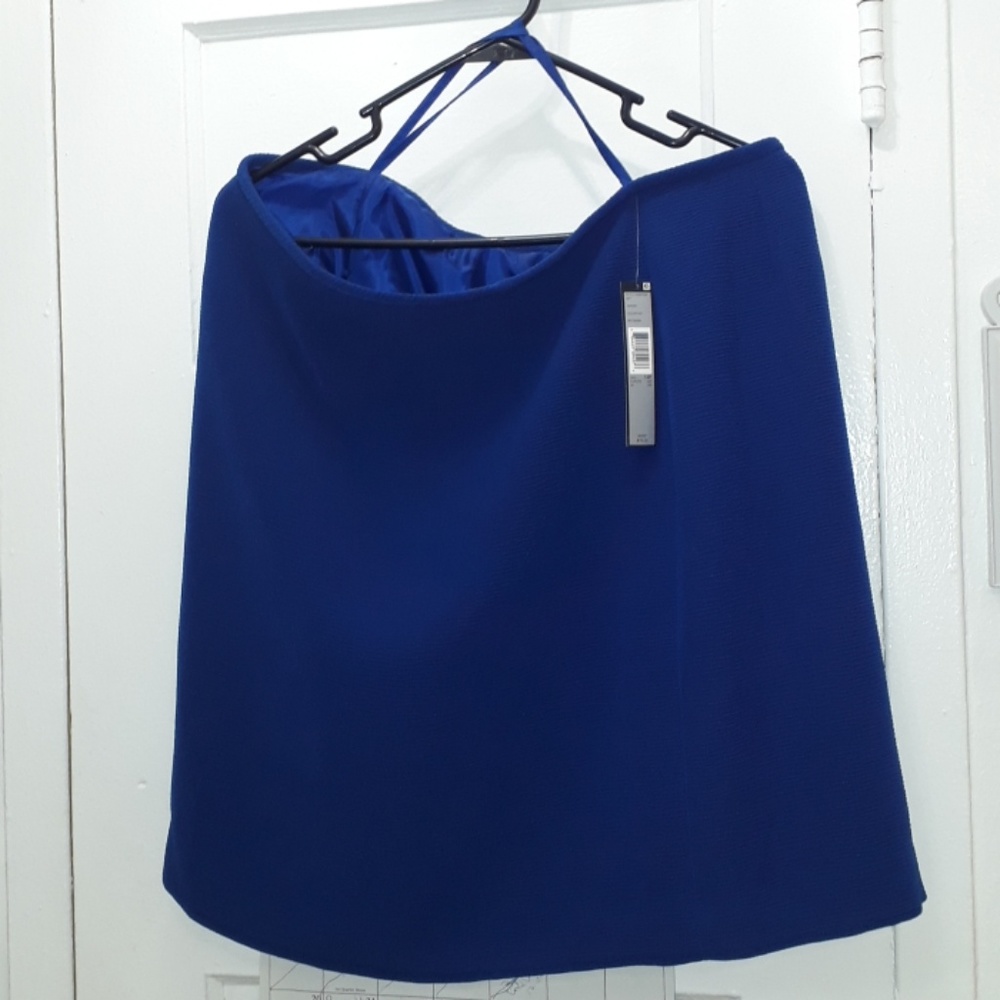Tahari blue skirt
